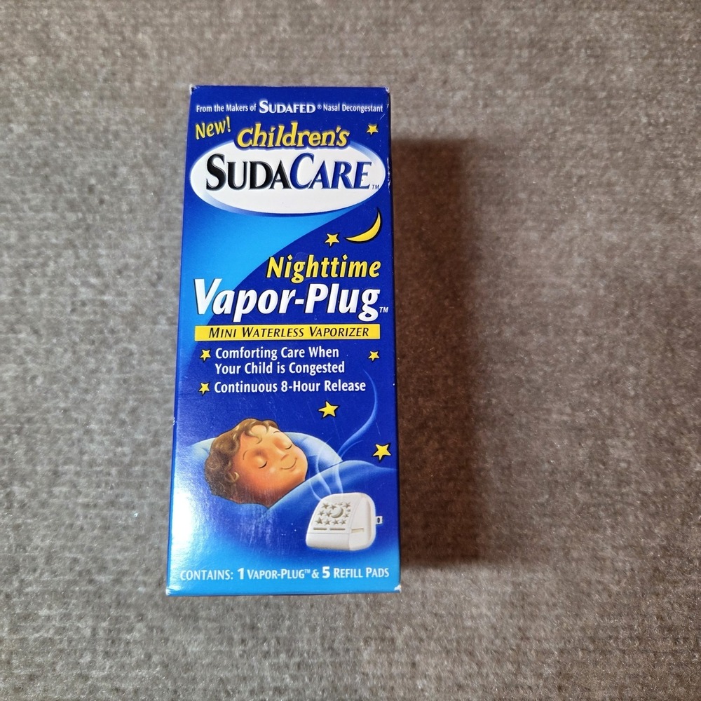 Suda Care Childrens Nighttime VAPOR-PLUG Mini Waterless Vapo rizer 5 Refill Pads
